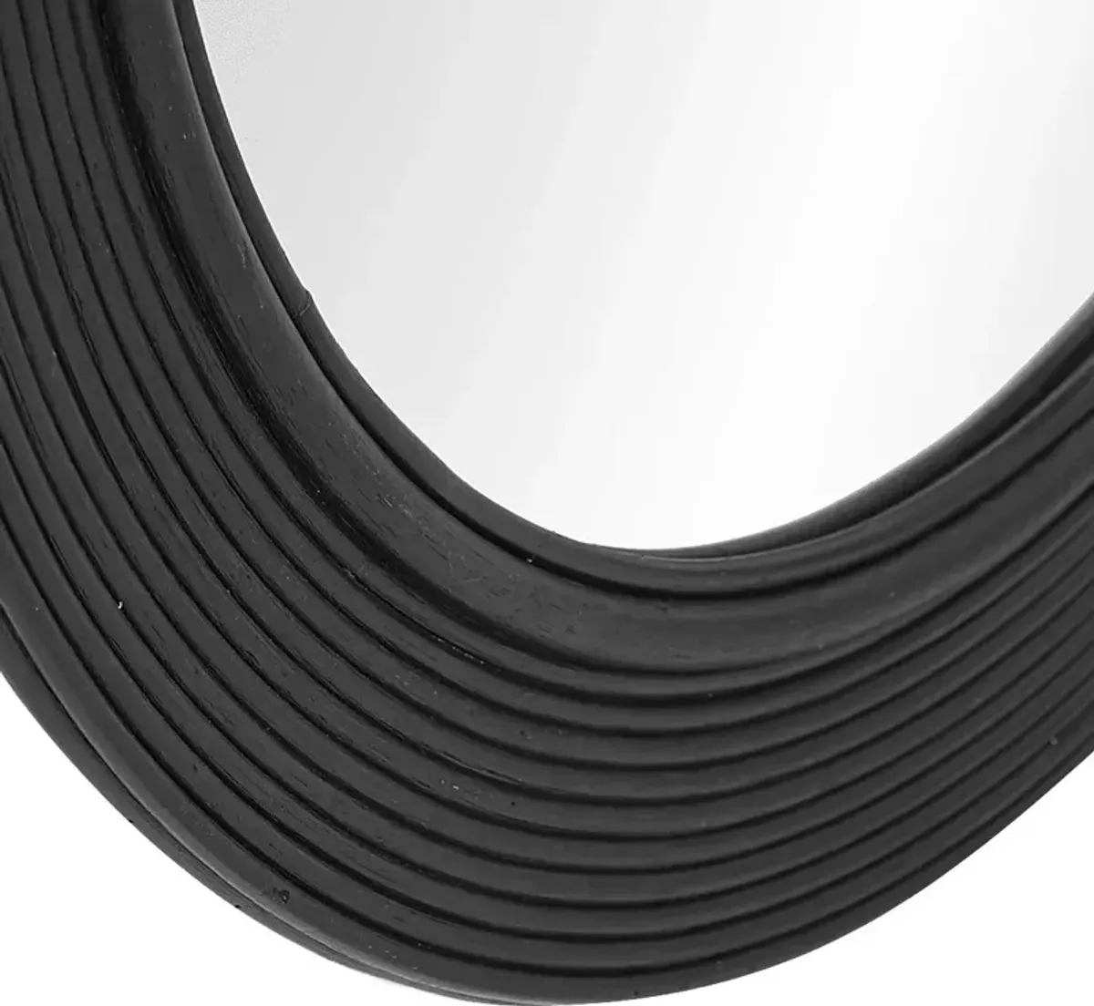 Cambertree Black Round Mirror