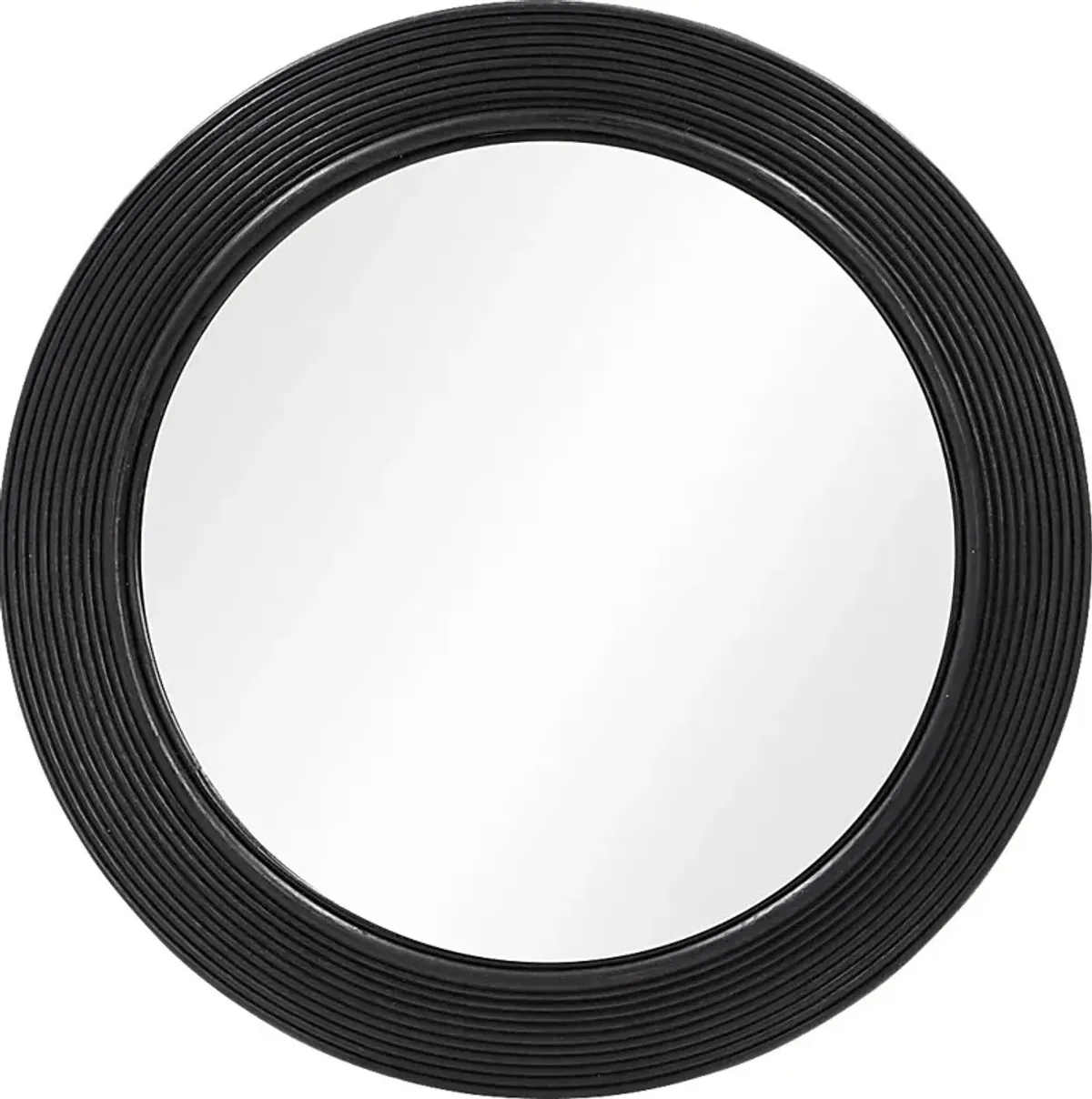 Cambertree Black Round Mirror