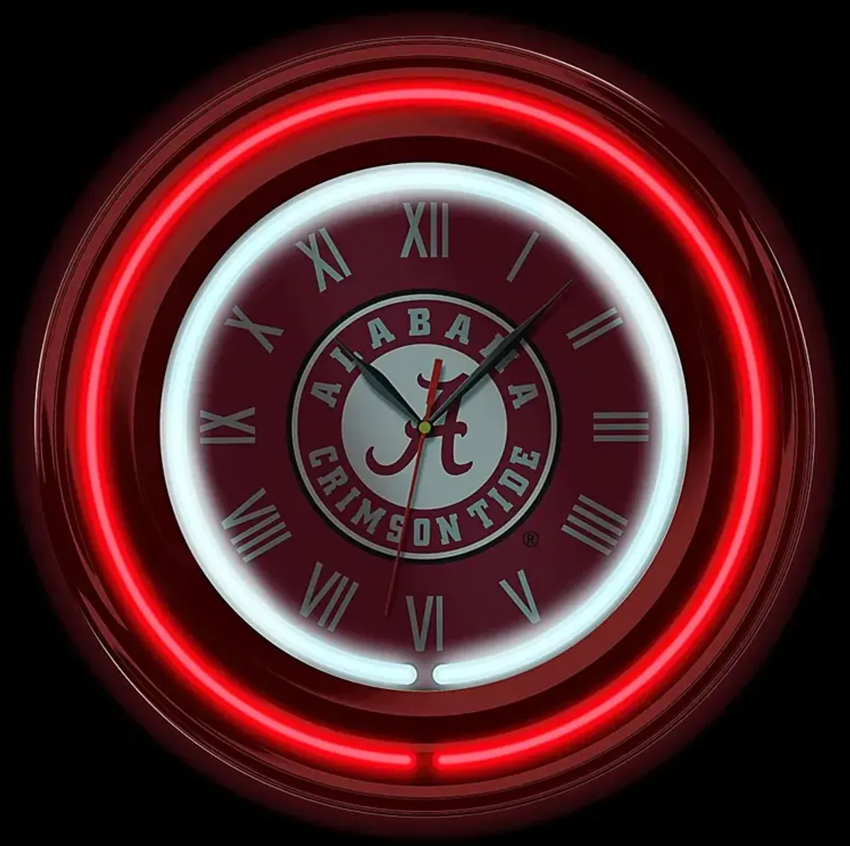 University of Alabama Red Neon Wall Clock