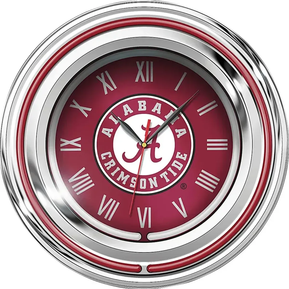 University of Alabama Red Neon Wall Clock