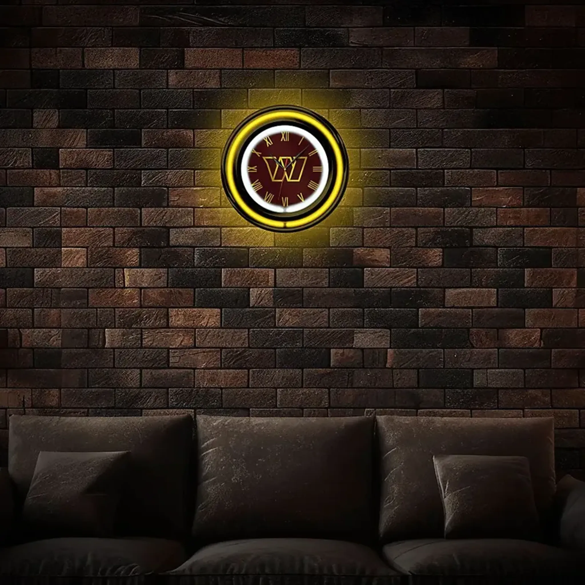 Washington Commanders Burgundy Neon Wall Clock Rooms To Go | Furniture.com