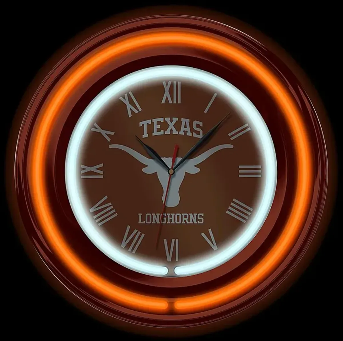 University of Texas Orange Neon Wall Clock