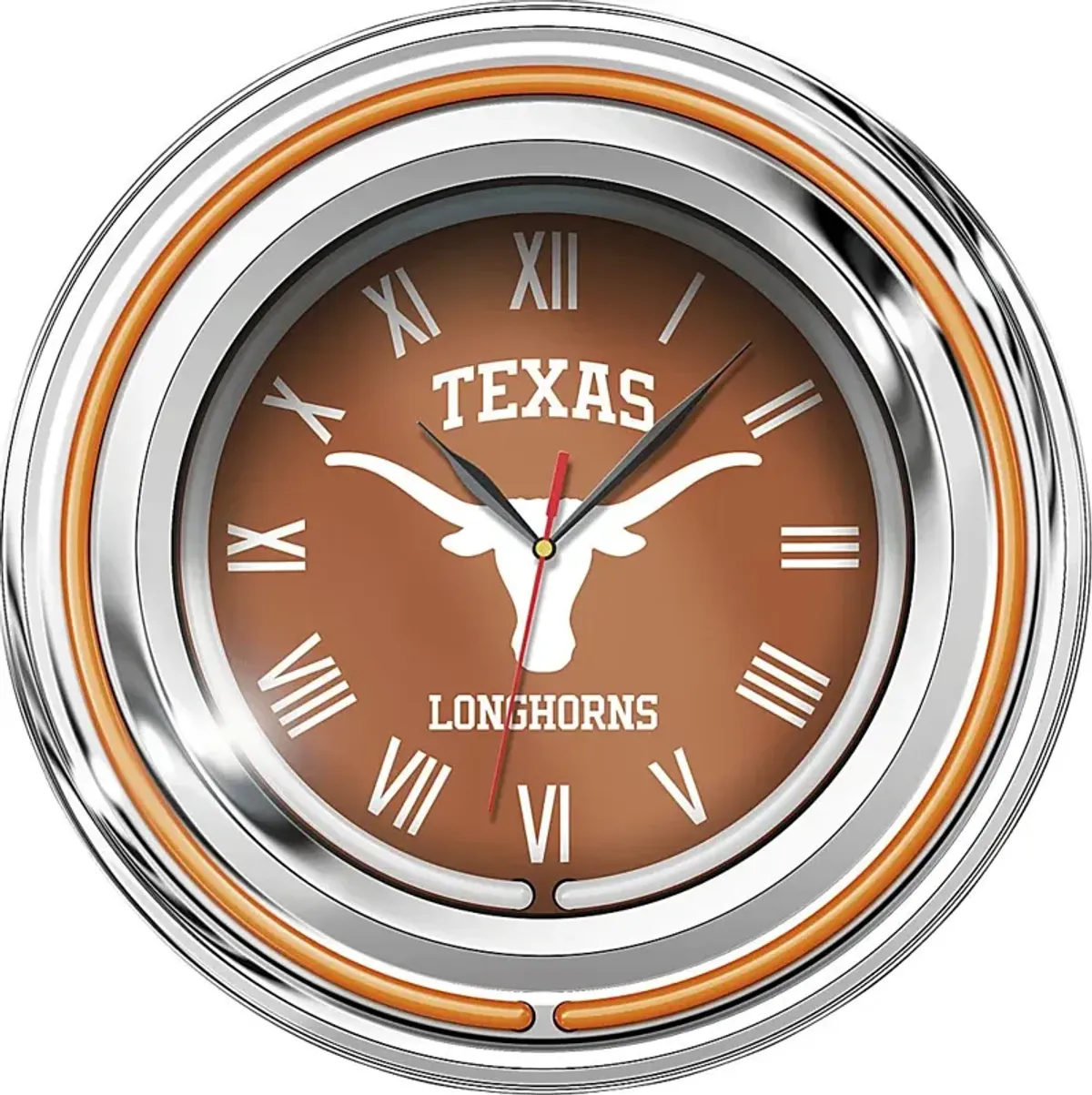 University of Texas Orange Neon Wall Clock