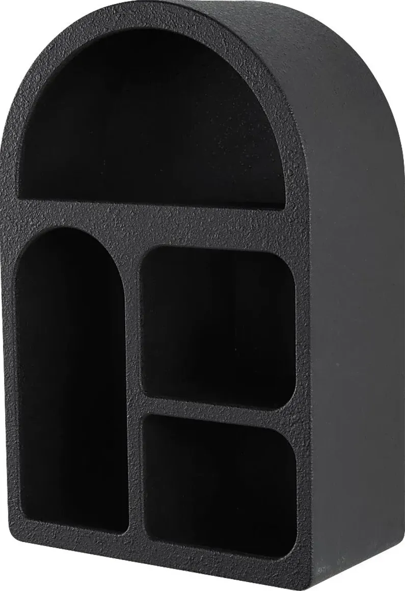 Guesi Black Wall Shelf