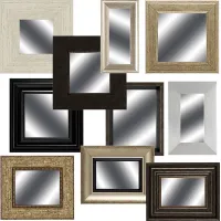 Sprucehaven Brown Mirrors, Set of 10