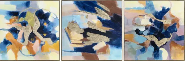 Wiclow Blue Artwork, Set of 3