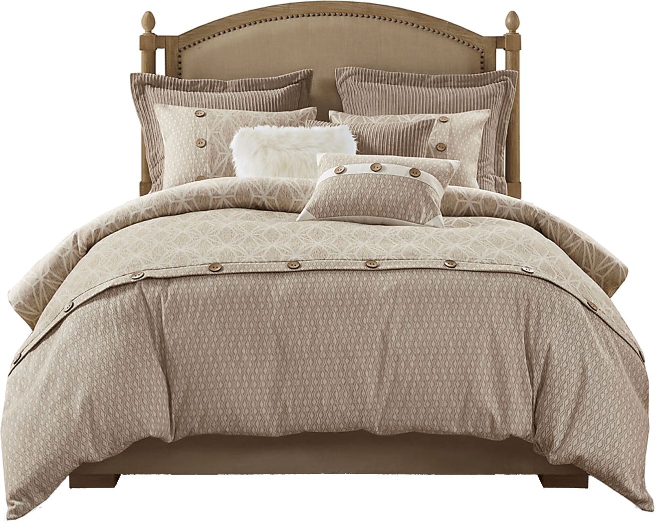 Erixa Beige Queen Comforter Set