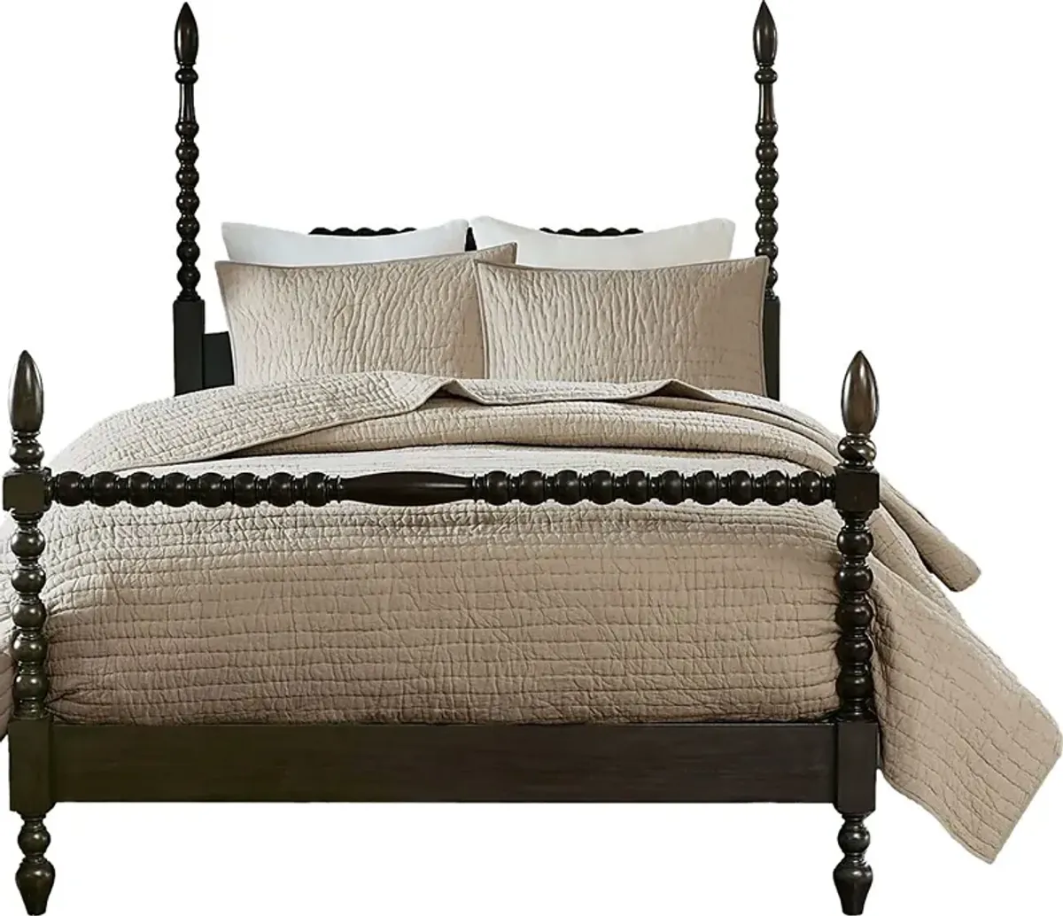 Dariox Beige 3 pc Full/ Queen Quilt Set