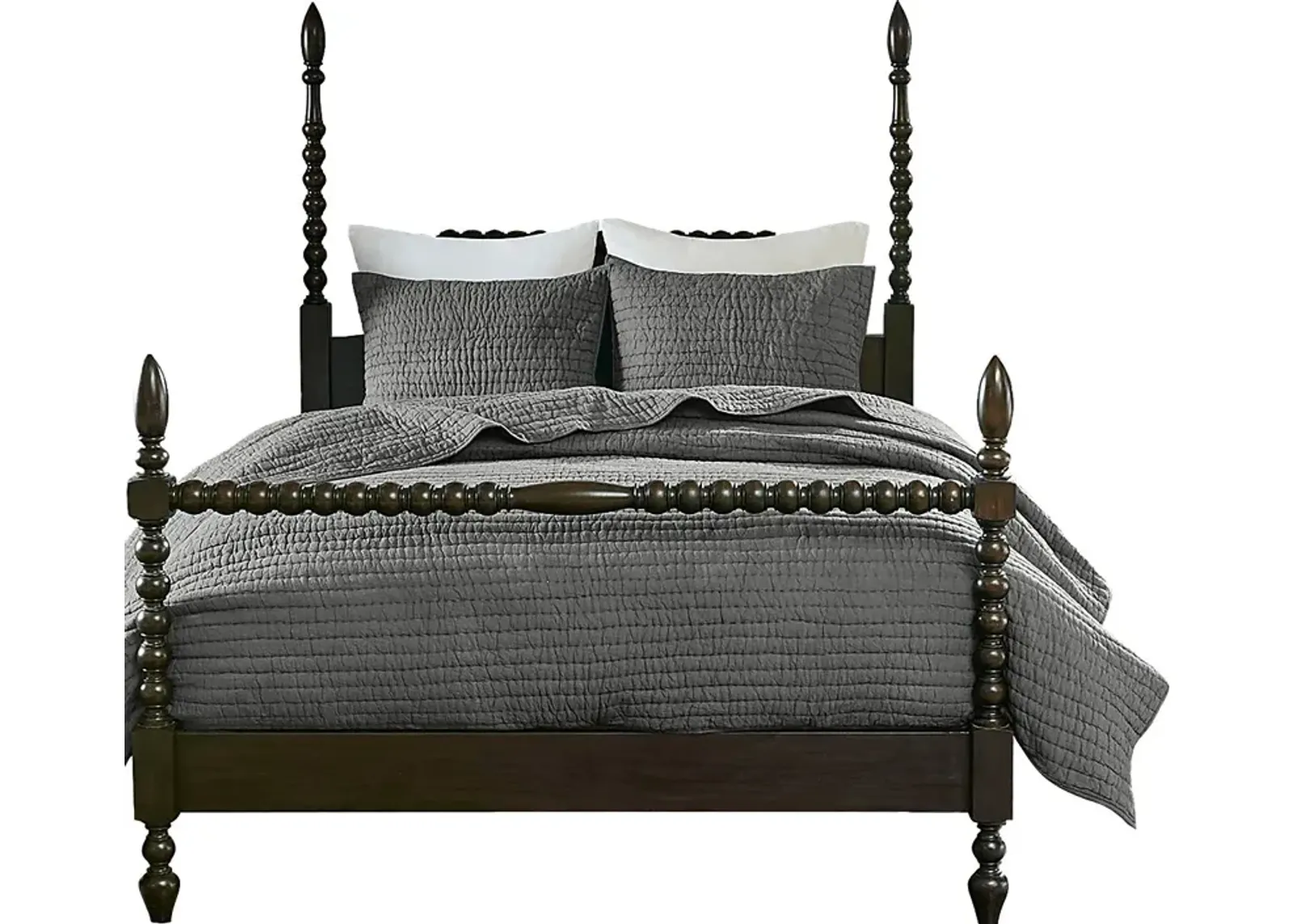 Dariox Gray 3 pc Full/ Queen Quilt Set