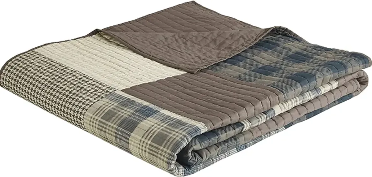 Acsel Brown Full/ Queen Quilt Set