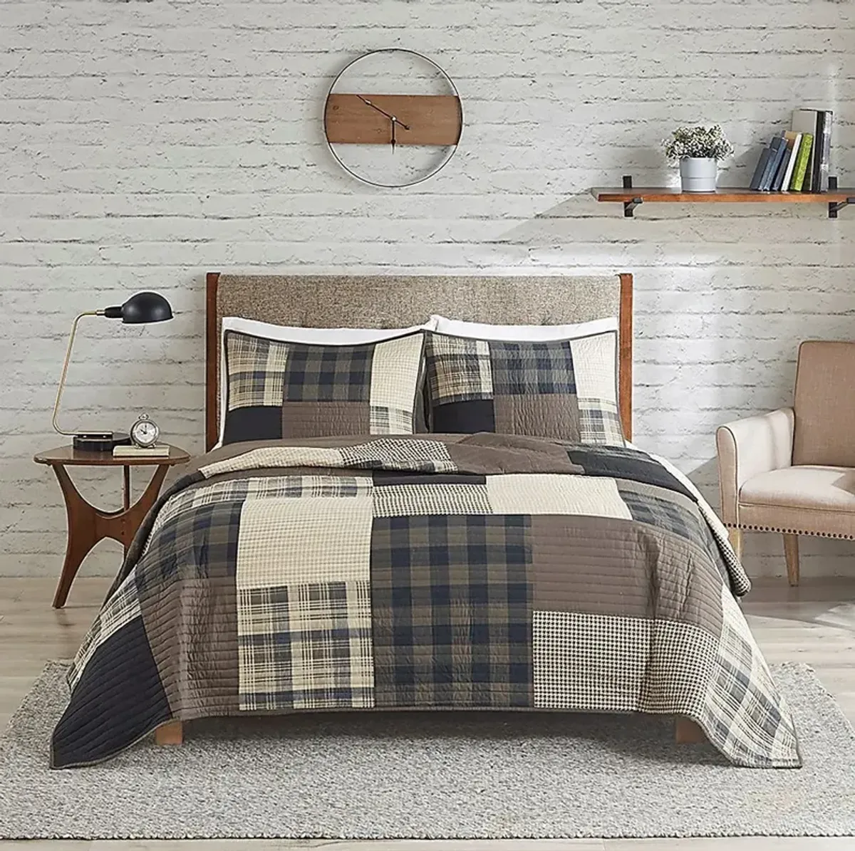 Acsel Brown Full/ Queen Quilt Set