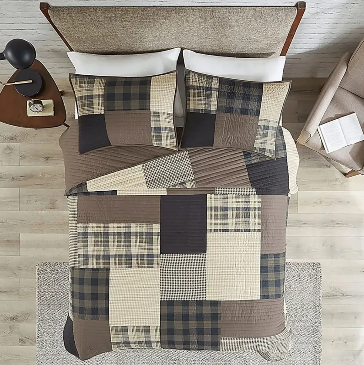 Acsel Brown Full/ Queen Quilt Set