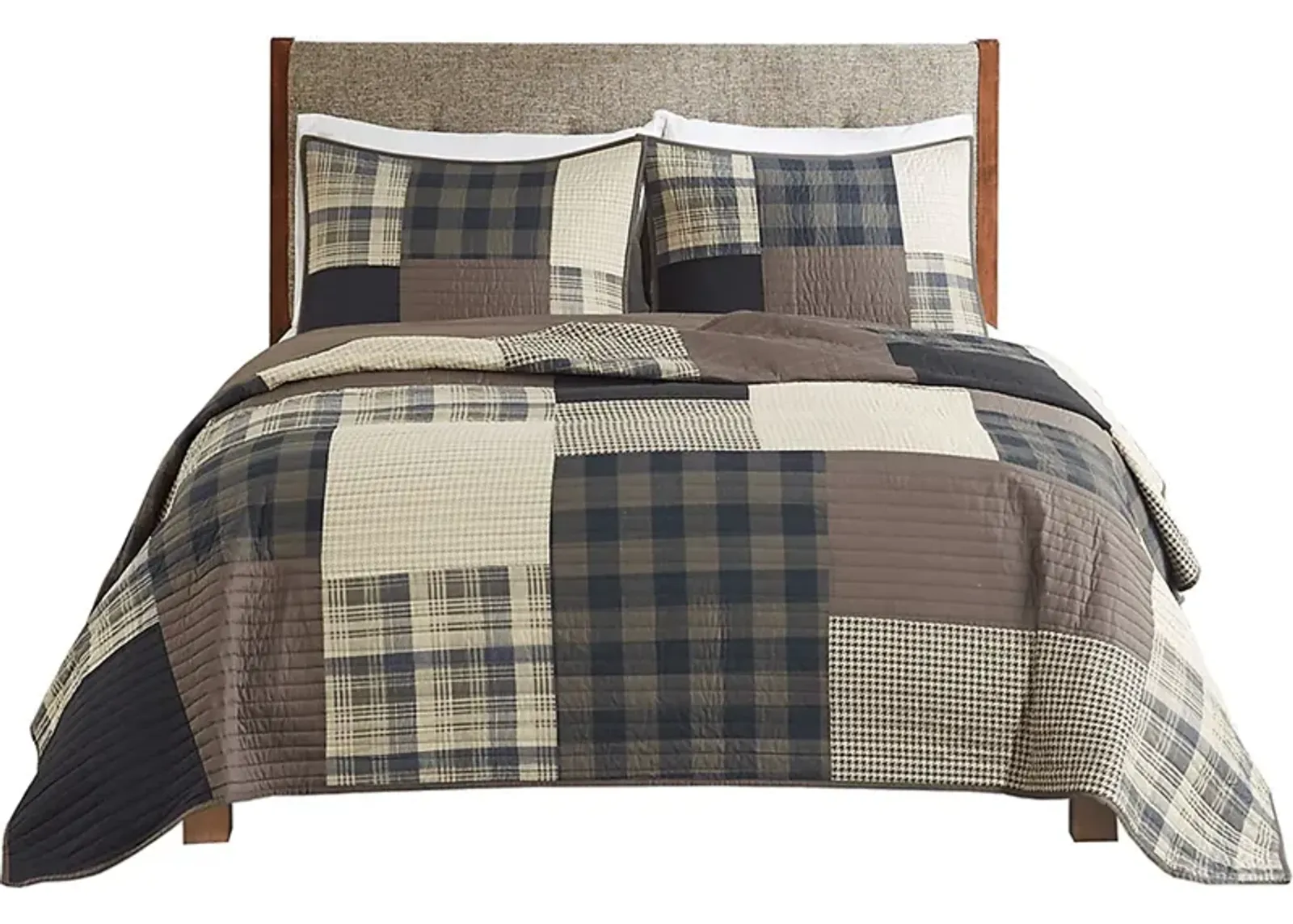 Acsel Brown Full/ Queen Quilt Set