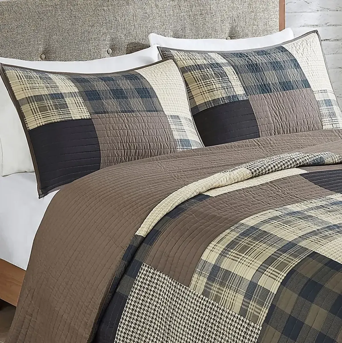 Acsel Brown King/ Cal King Quilt Set