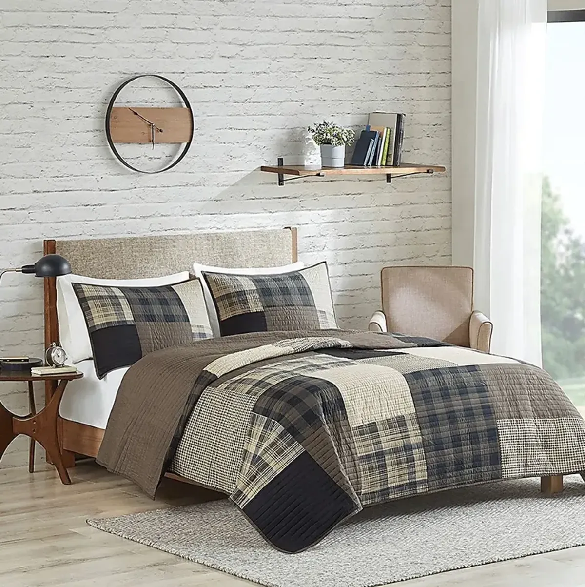 Acsel Brown King/ Cal King Quilt Set