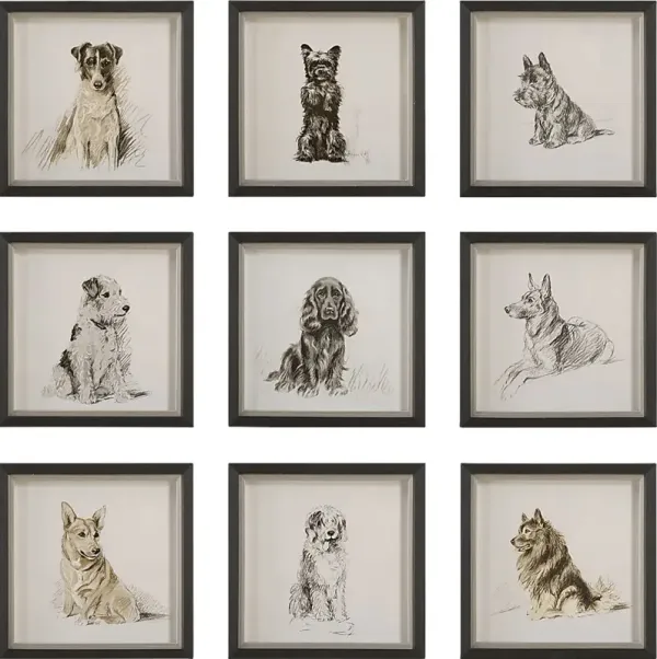Klei Black Artwork, Set of 9