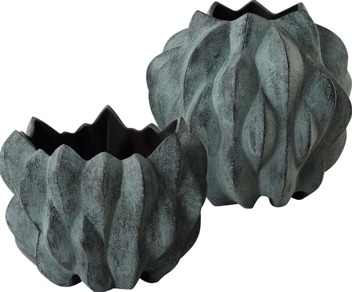 Ayaab Bronze Vase, Set of 2