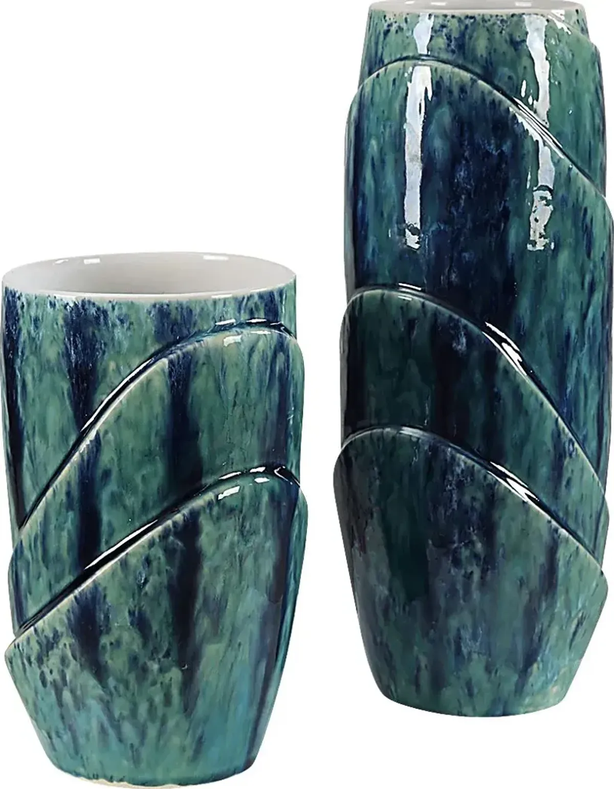 Kobdus Green Vase, Set of 2