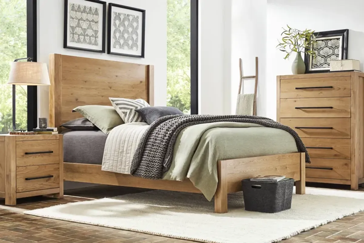 Ithaca Natural 5 Pc Queen Panel Bedroom
