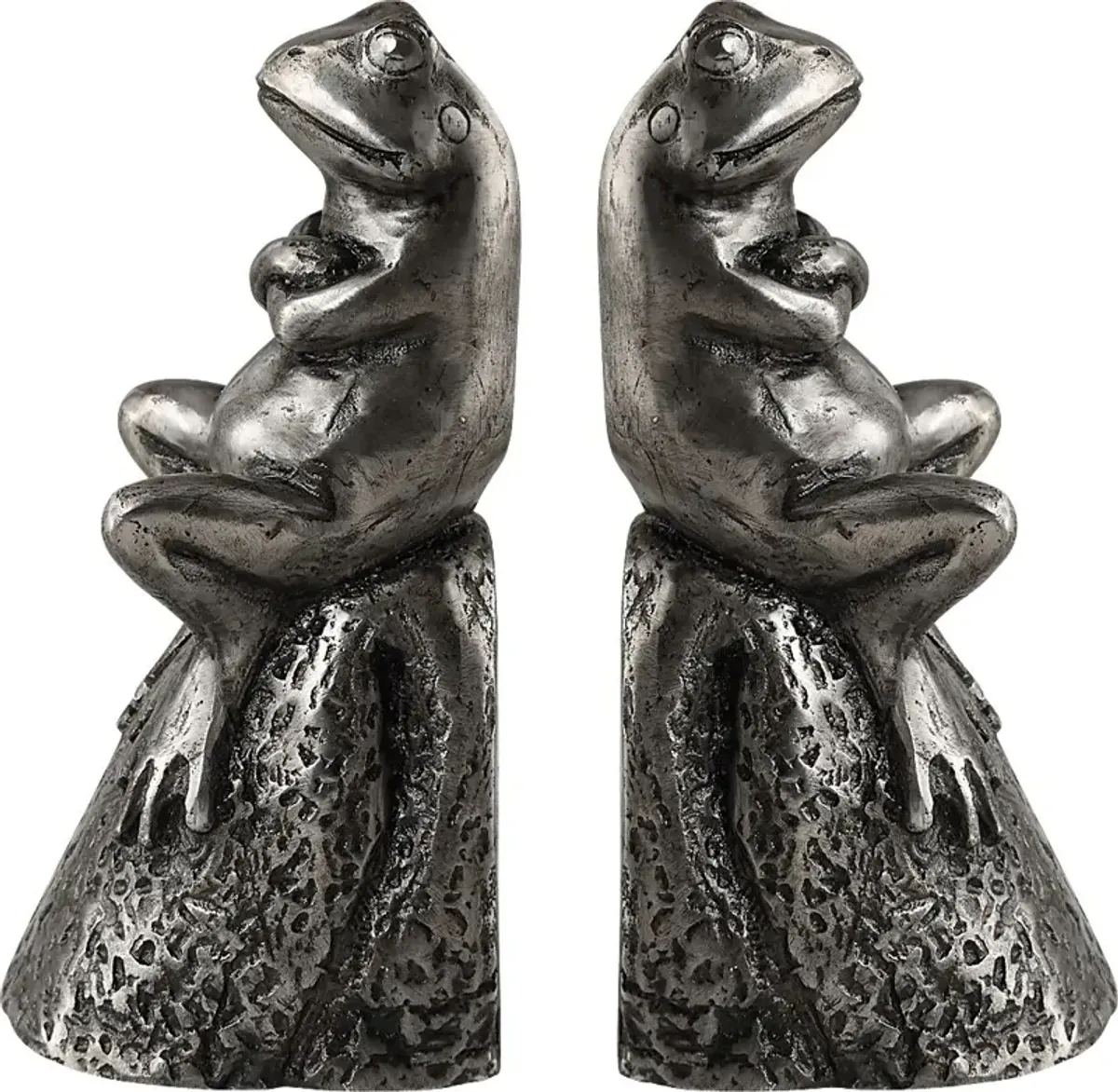 Zraa Silver Bookends, Set of 2