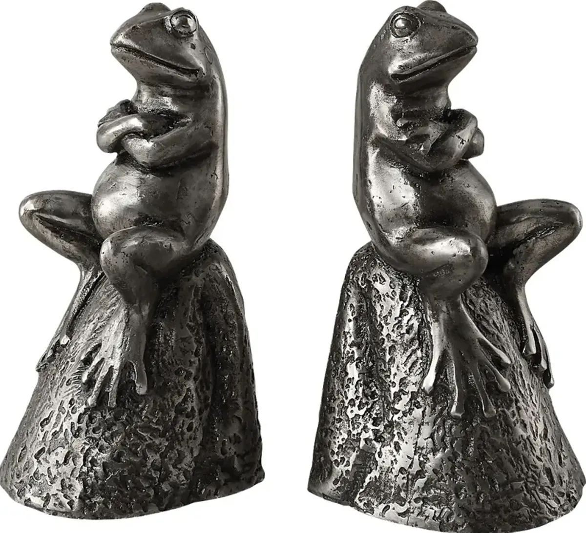 Zraa Silver Bookends, Set of 2