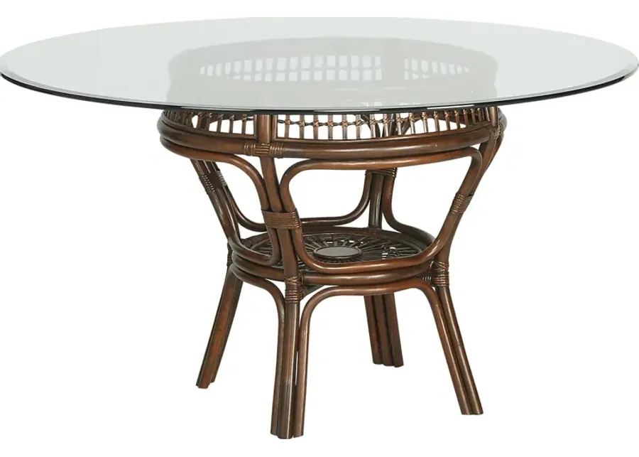 Island Sunrise Brown Rattan Dining Table