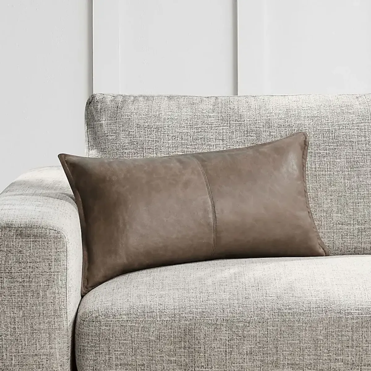 Ezama Taupe Lumbar Pillow
