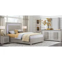 Studio Place Silver 5 Pc King Panel Bedroom