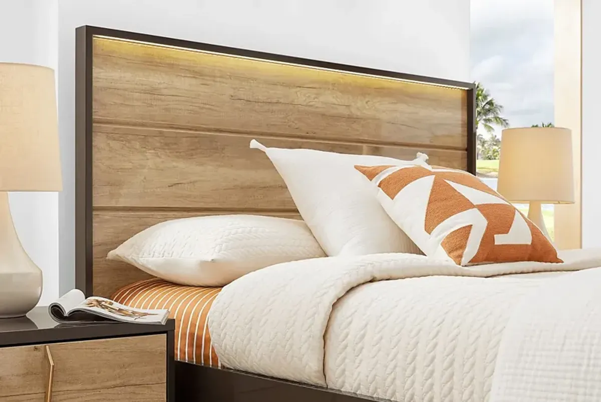 Esmedira Brown 5 Pc Queen Panel Bedroom