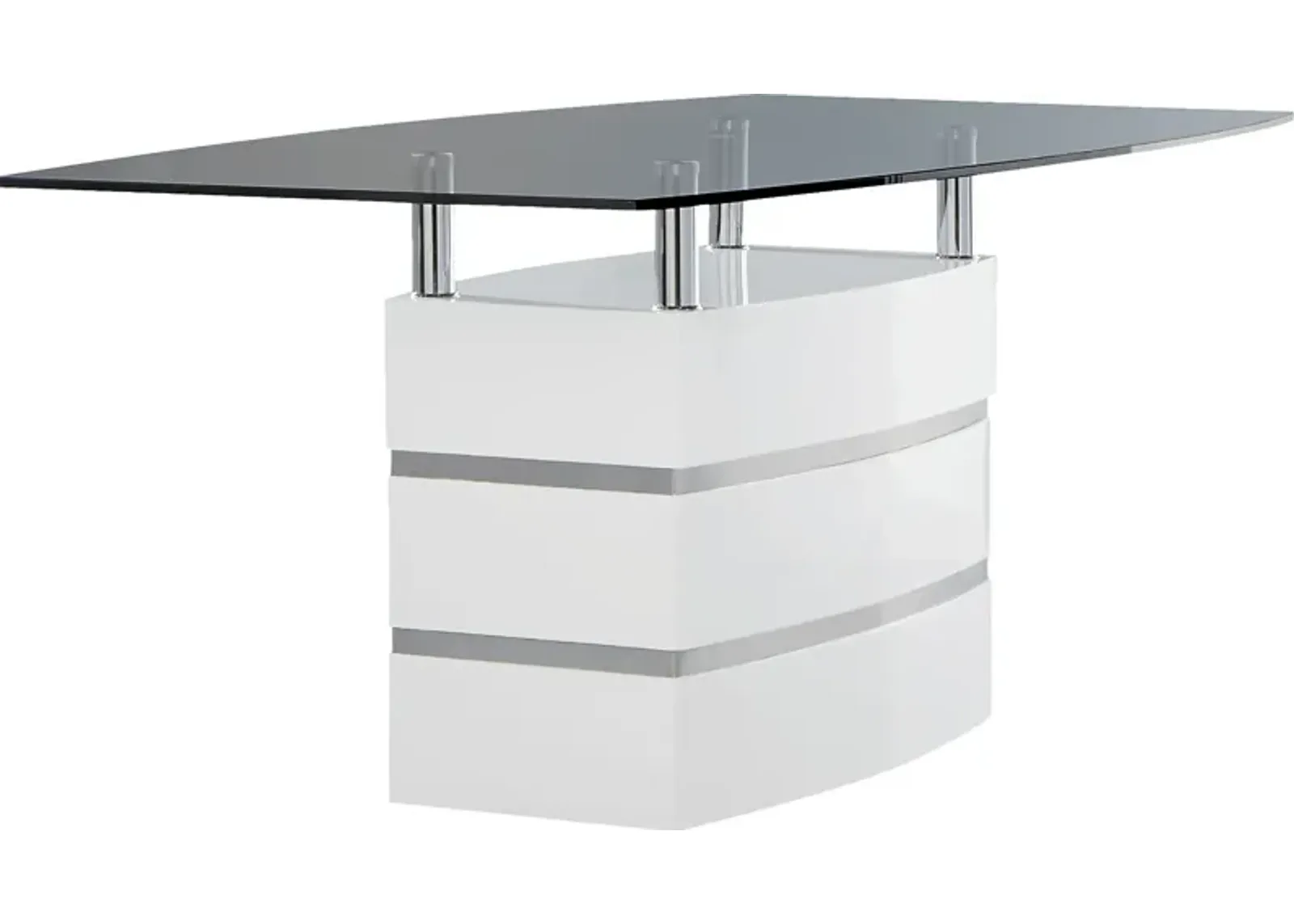 Tria White Rectangle Dining Table