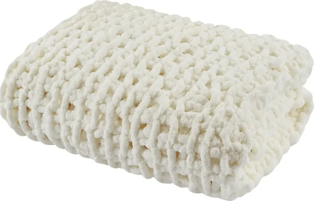 Altstatten Ivory Throw Blanket