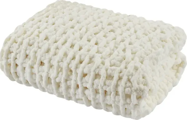 Altstatten Ivory Throw Blanket