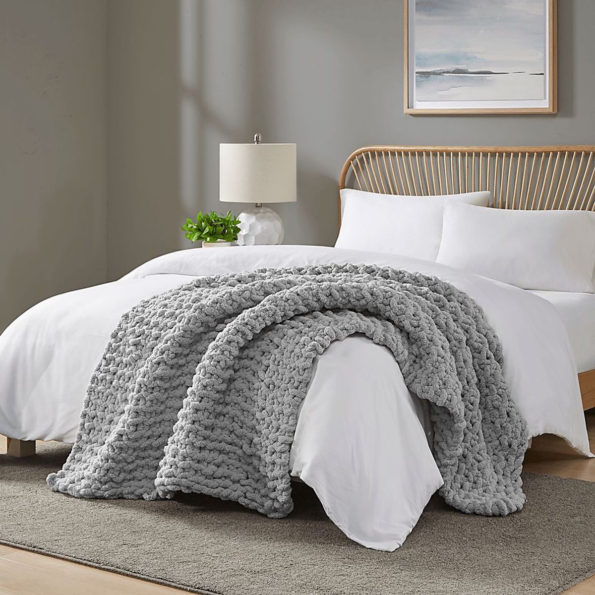 Altstatten Gray Throw Blanket