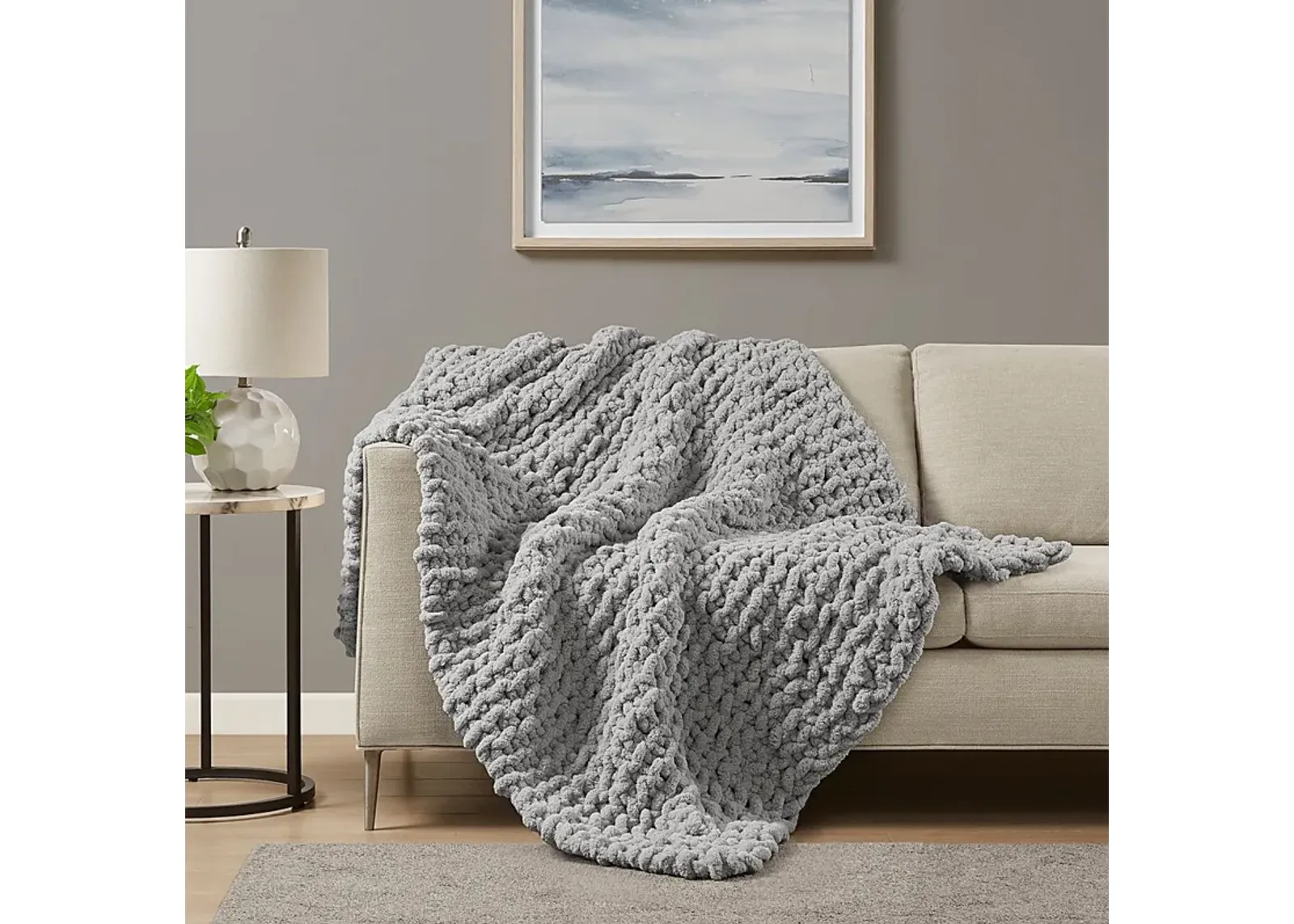 Altstatten Gray Throw Blanket