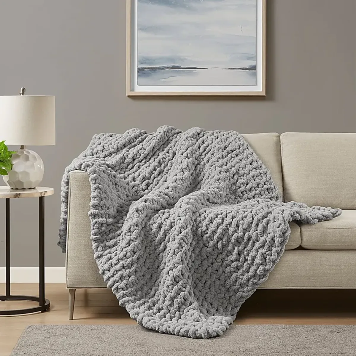 Altstatten Gray Throw Blanket