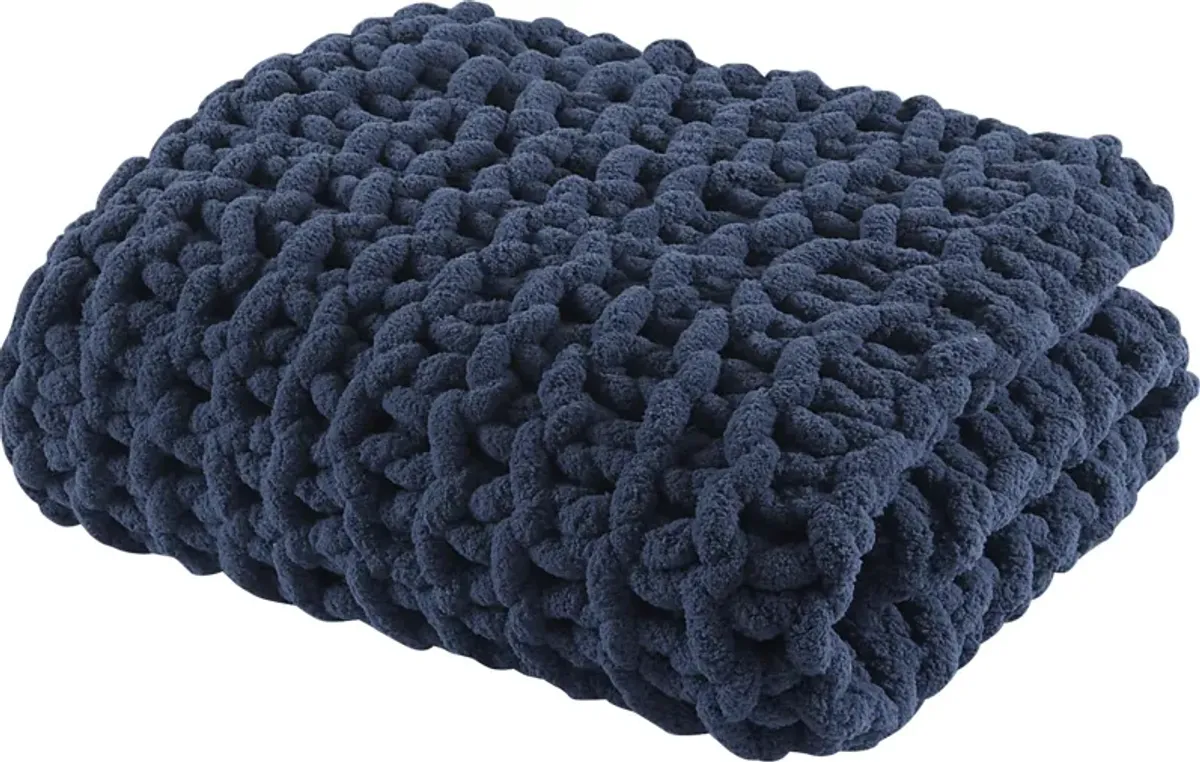 Altstatten Navy Throw Blanket