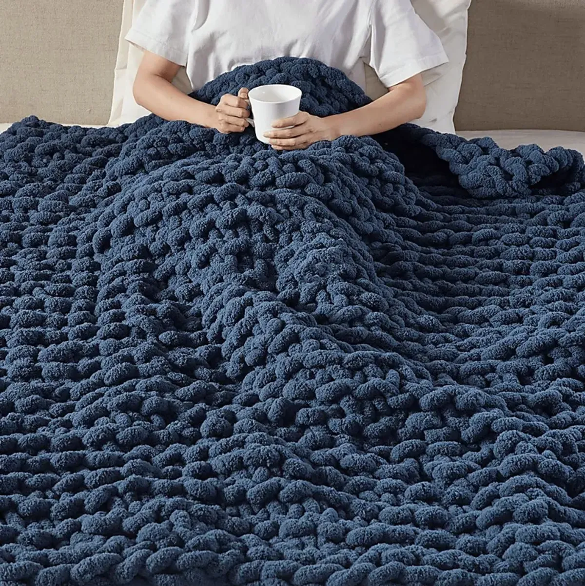 Altstatten Navy Throw Blanket