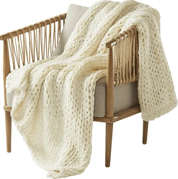 Apenzell Ivory Throw Blanket