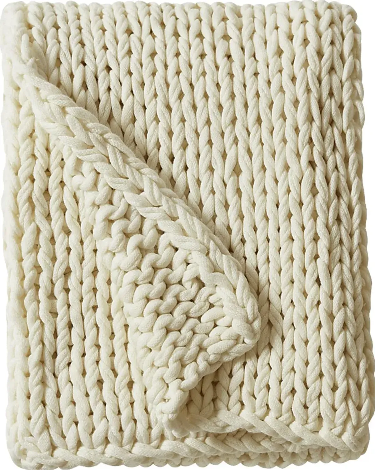 Apenzell Ivory Throw Blanket