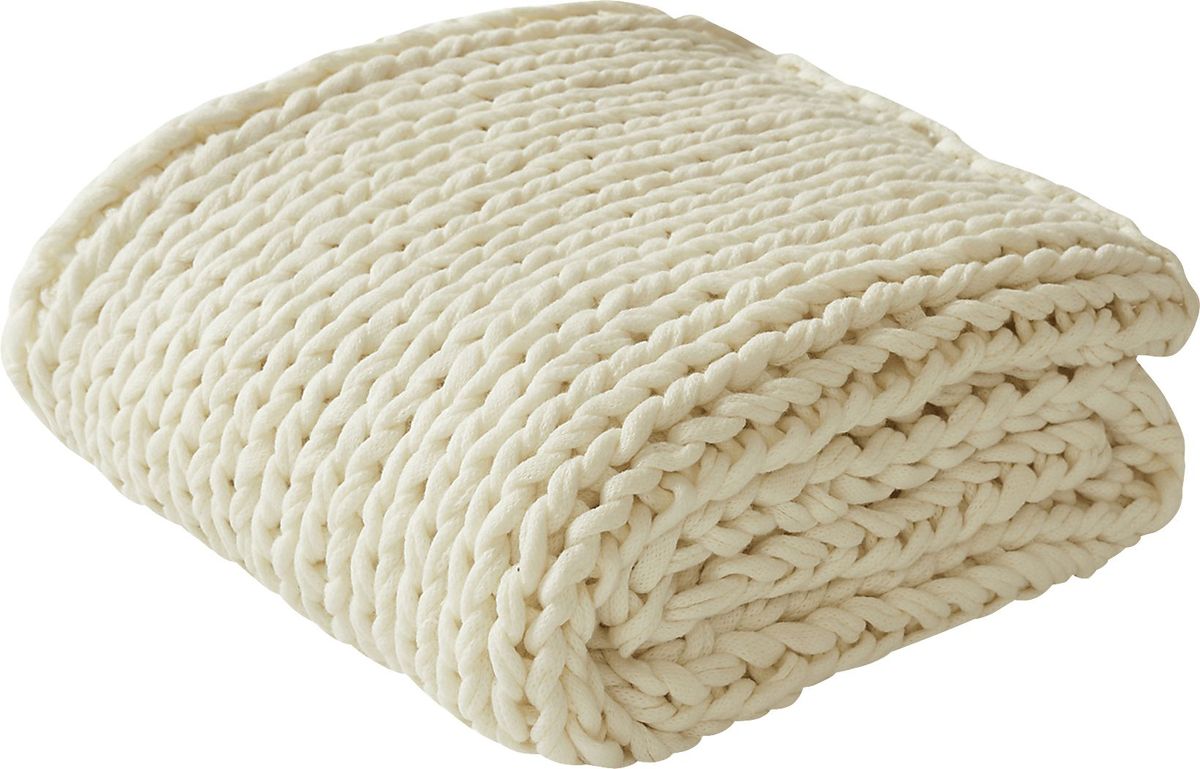 Apenzell Ivory Throw Blanket