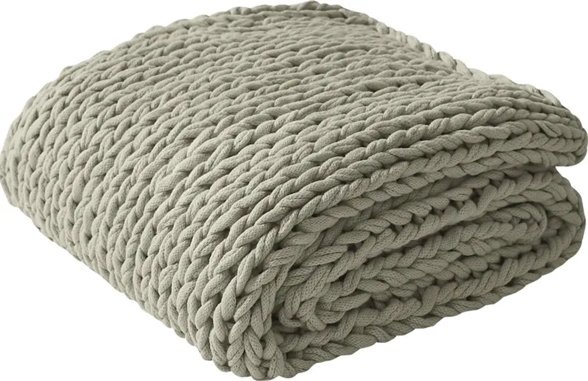 Apenzell Light Gray Throw Blanket