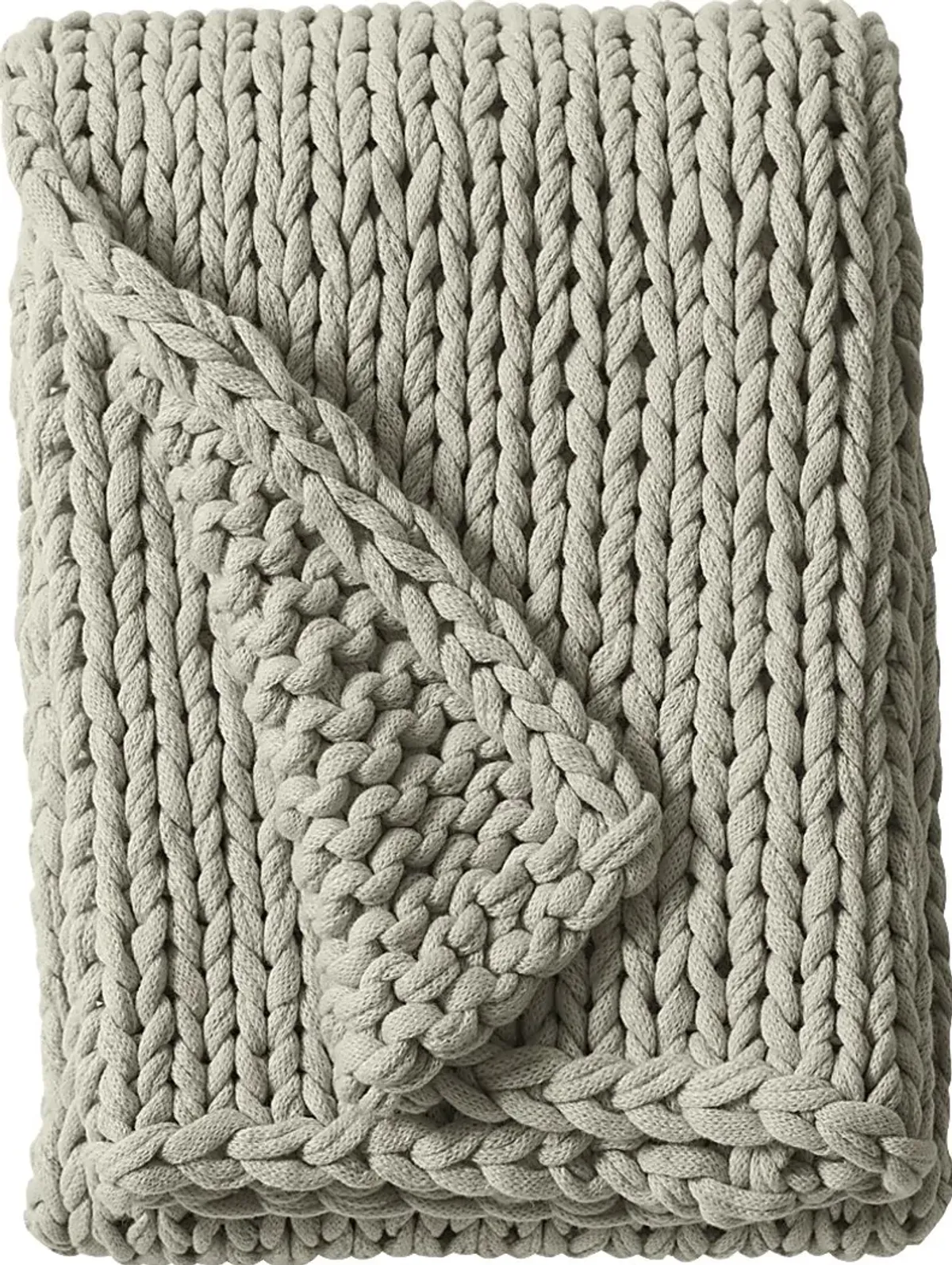 Apenzell Light Gray Throw Blanket