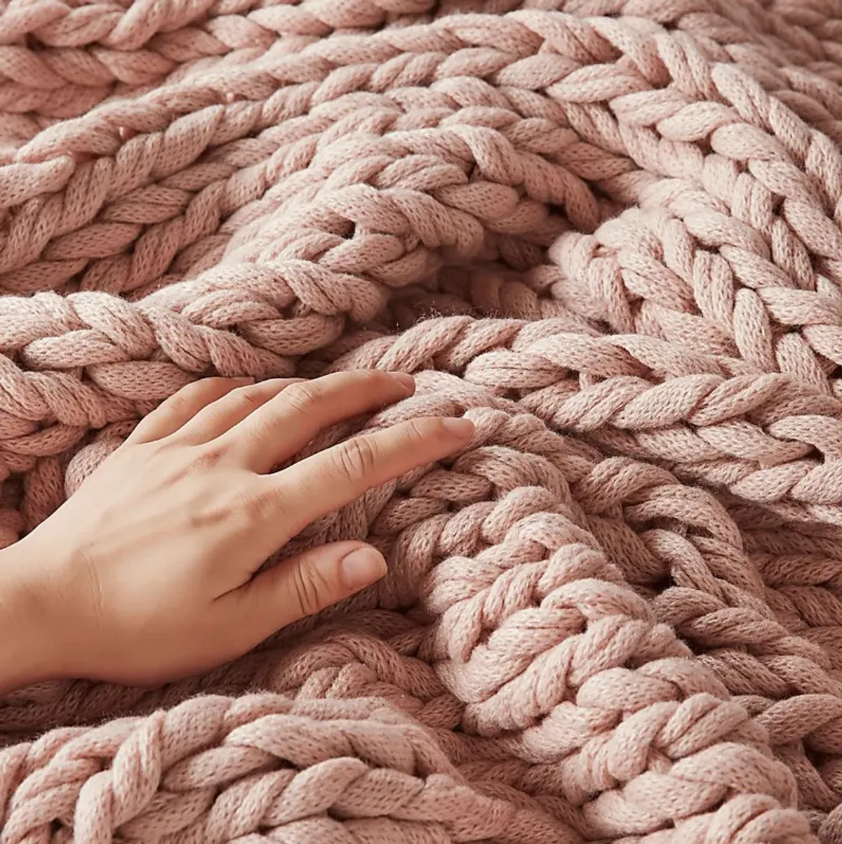 Apenzell Blush Throw Blanket