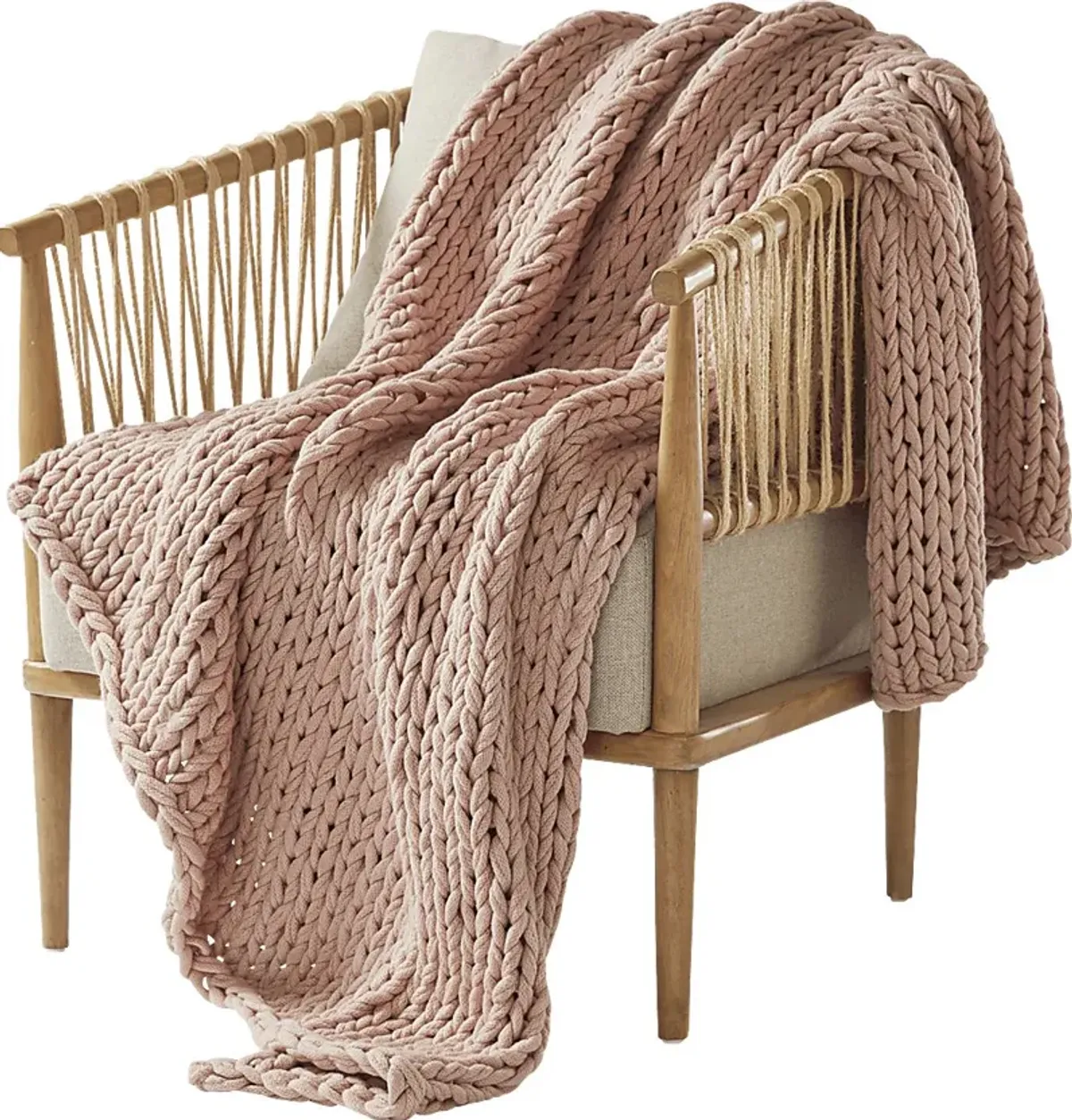 Apenzell Blush Throw Blanket