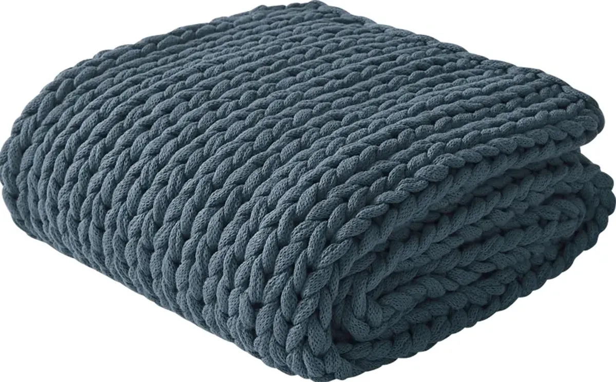 Apenzell Blue Throw Blanket