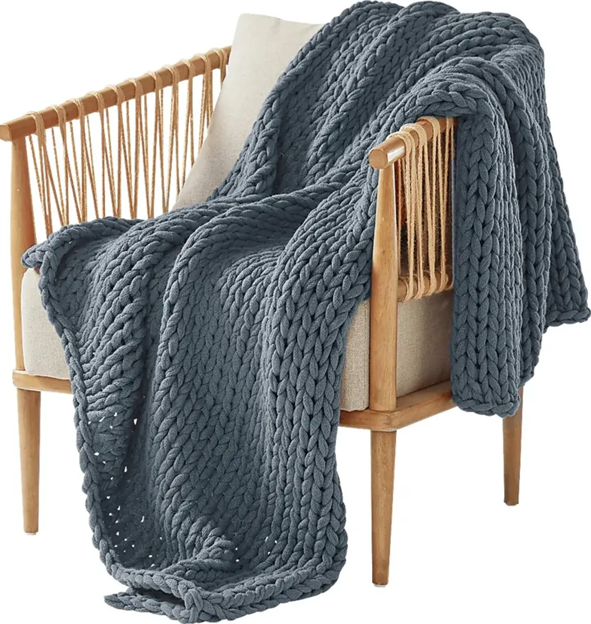 Apenzell Blue Throw Blanket