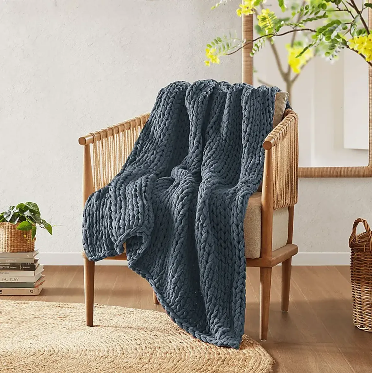 Apenzell Blue Throw Blanket