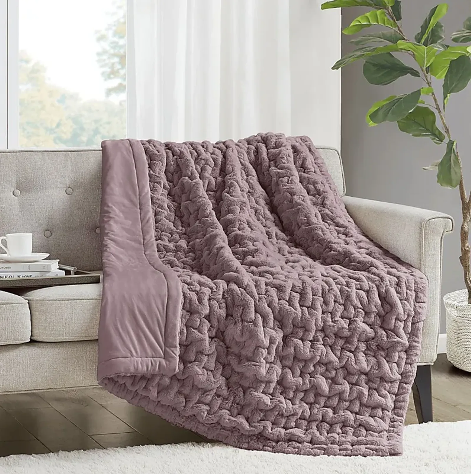 Balleyduff Purple Throw Blanket