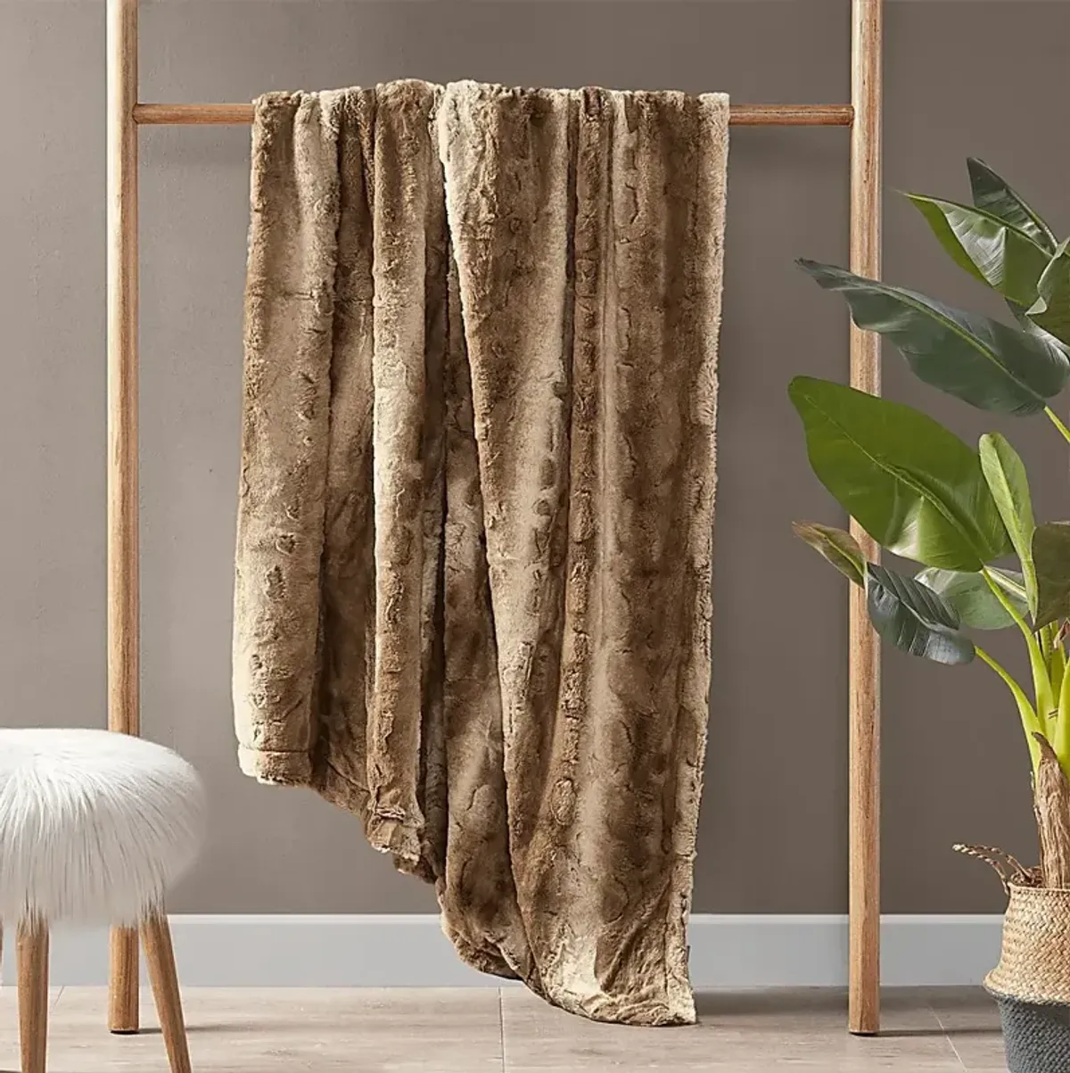 Bregenz Tan Throw Blanket
