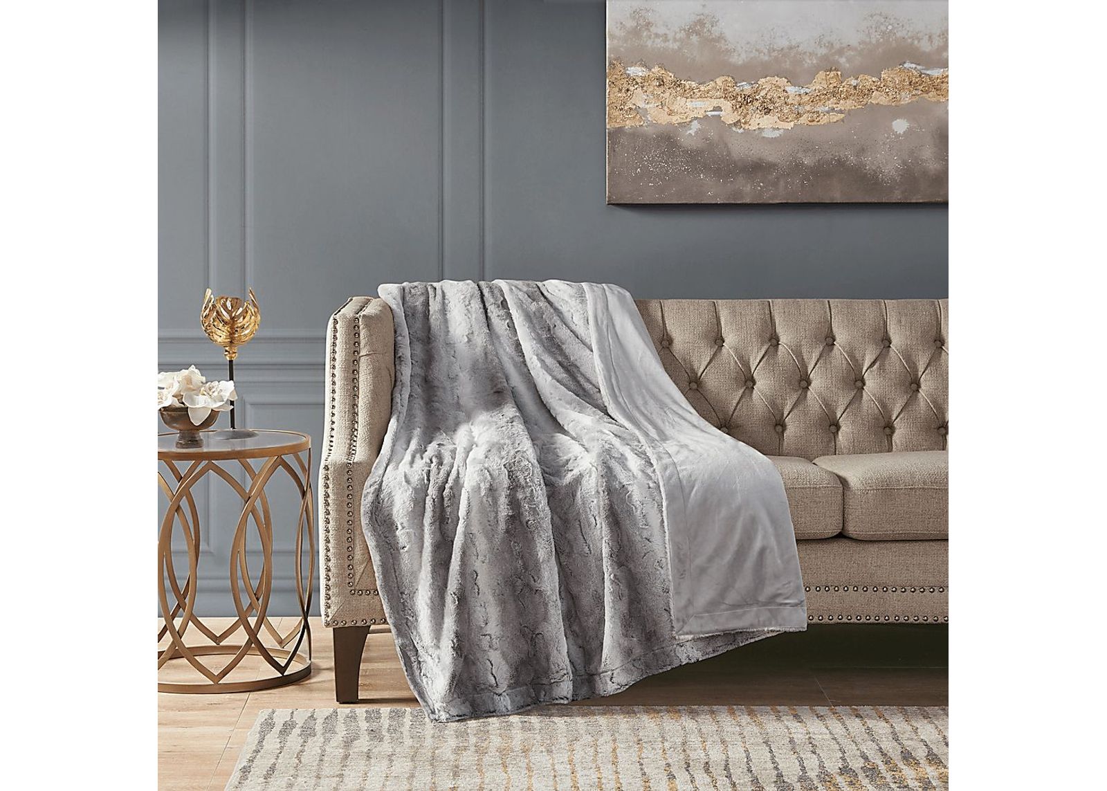 Bregenz Gray Throw Blanket